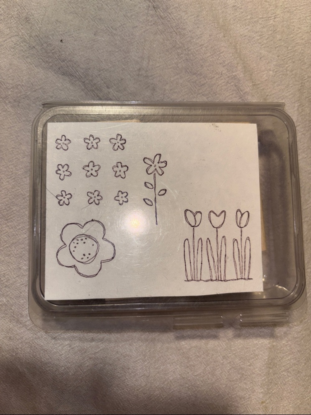 Vintage Stampin Up! Made in USA Pocket Full of Posies Craft Stamps
